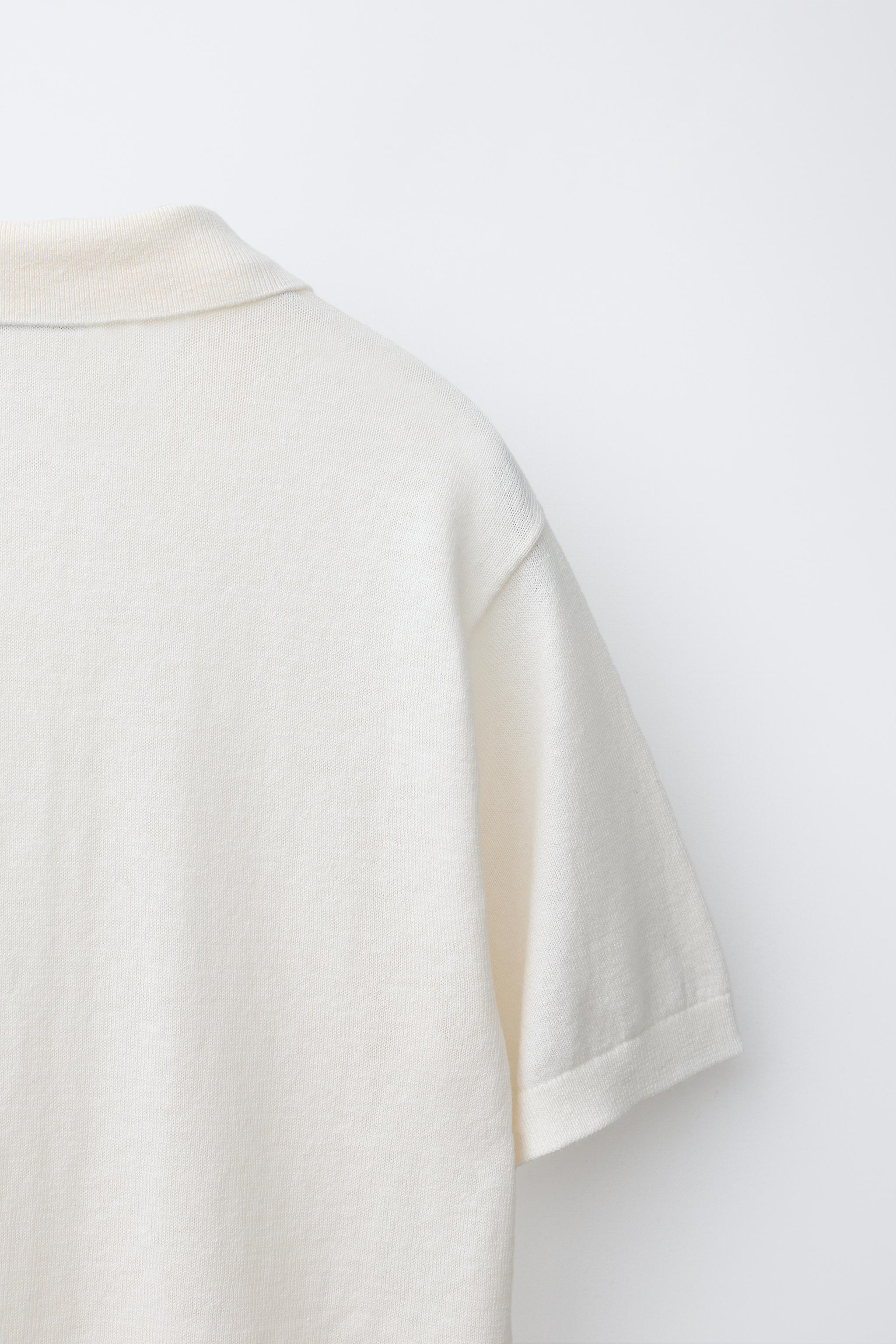 COTTON LINEN BLEND POLO SHIRT